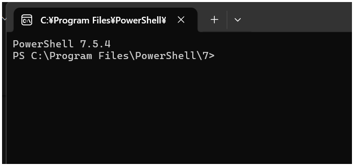 pwsh.exeを直接起動した場合